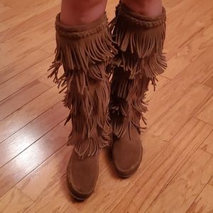 Minnetonka Fringe Boots